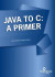 Java to C - a primer