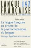 Langue française, N° 147 : La langue française au prisme de la psychomécanique du langage