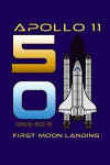 First Moon Landing 50 1969-2019 Apollo 11: 50th Anniversary Moon Landing Apollo 11 1969 - 2019 120 Pages 6x9 inch Note Book