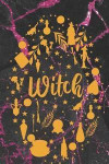 Witch: Blank Lined Notebook ( Witch )Black/Pink