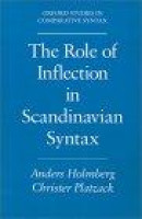 Role of Inflection in Scandinavian Syntax -- Bok 9780195067460