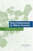 Mineral Requirements for Military Personnel: Levels Needed for Cognitive and Physical Performance Du -- Bok 9780309101264