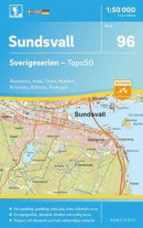 96 Sundsvall Sverigeserien Topo50 : Skala 1:50 000 -- Bok 9789113086590