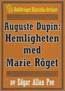 Auguste Dupin: Hemligheten med Marie Rôget ? Återutgivning av text från 1938 -- Bok 9789188817563