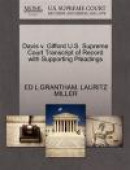 Davis v. Gifford U.S. Supreme Court Transcript of Record with Supporting Pleadings -- Bok 9781270217497