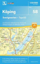58 Köping Sverigeserien Topo50 : Skala 1:50 000 -- Bok 9789113086217