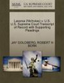 Lasorsa (Nicholas) v. U.S. U.S. Supreme Court Transcript of Record with Supporting Pleadings -- Bok 9781270575320