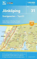 31 Jönköping Sverigeserien Topo50 : Skala 1:50 000 -- Bok 9789113085944
