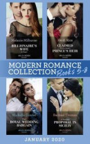 Modern Romance January 2020 Books 5-8: Billionaire's Wife on Paper (Conveniently Wed!) / Claimed for the Desert Prince's Heir / Their Royal Wedding Bargain / A Shocking Proposal in Sicily (Mills & B -- Bok 9780008906290