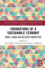 Foundations of a Sustainable Economy -- Bok 9780367818784