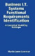 Business I.T. Systems Functional Requirements Identification -- Bok 9780244603373