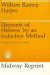 Elements of Hebrew by an Inductive Method -- Bok 9780226316819