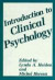 Introduction to Clinical Psychology -- Bok 9780306448775