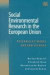 Social Environmental Research in the European Union -- Bok 9781840642117