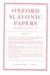 Oxford Slavonic Papers: New Series -- Bok 9780198159544