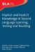 Implicit and Explicit Knowledge in Second Language Learning, Testing and Teaching -- Bok 9781847691743