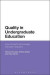 Quality in Undergraduate Education -- Bok 9781474214490