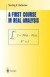 A First Course in Real Analysis -- Bok 9780387942179