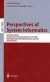 Perspectives of Systems Informatics -- Bok 9783540208136