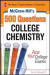 McGraw-Hill's 500 College Chemistry Questions -- Bok 9780071797009