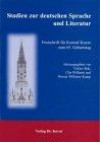 Studien zur deutschen Sprache und Literatur. Festschrift für Konrad Kunze zum 65. Geburtstag