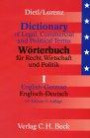Wörterbuch für Recht, Wirtschaft und Politik, Bd.1, Englisch-Deutsch. 6. Auflage.