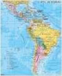 Mittel- und Südamerika politisch - Wandkarte / Poster
