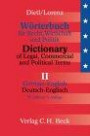 Wörterbuch für Recht, Wirtschaft und Politik 2. Deutsch - Englisch