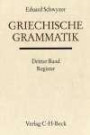 Handbuch der Altertumswissenschaft, Bd.1/3, Griechische Grammatik