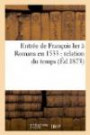 Entrée de François Ier à Romans en 1533: relation du temps