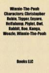 Winnie-The-Pooh Characters: Christopher Robin, Tigger, Eeyore, Heffalump, Piglet, Owl, Rabbit, Roo, Kanga, Woozle, Winnie-The-Pooh