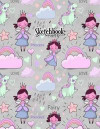Sketchbook: Cute Angel Unicorn Sketchbook, Blank Sketchbook, 8.5 X 11 Inches, 100 Pages (Drawing, Doodling & Sketching) for Women