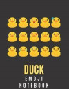Duck Emoji Notebook: College ruled 8.5¿11, rubber duck guest book perfect for rubber duck gift for duck lovers