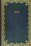 Golden Teal 2019 Planner Diary: Vintage Design 12 Months & Week to two Page Planner 160 pages 6'X 9' with Contacts - Password - Birthday lists & Notes