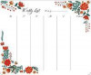 High Note Dinara's Folk Floral Weekly To-do Notepad Non-dated Planner W/ Magnet Hanger