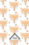 Notebook Journal Dot-Grid, Graph Grid, Lined, Blank No Lined: Peekaboo Cute Wild Fox Drawing Pink Coral Cover: Small Pocket Notebook Journal Diary, 12