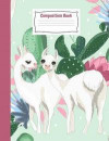 Whimsy Llamas Primary Story Journal Composition Book: Mint Kindergarten to Year 2 Draw and Write Creative Writing Notebook, Dotted Midline and Illustr