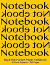 Big & Bold Low Vision Graph Paper Notebook 3/4 Inch Squares - 120 Pages: 8.5'x11' Notebook Not Ebook, black on yellow cover, Bold 5pt distinct, thick