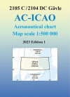 ACICAO 2105C/2104DC Gävle 2023 : Skala 1:500 000