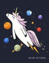 Unicorn Sketchbook: Sketch Book for Kids Girls Funny Flying Unicorn Space Notebook Journal Teen Students Blank Pages for Drawing Sketching