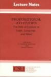 Propositional Attitudes: The Role of Content in Logic, Language, and Mind (Center for the Study of Language and Information - Lecture Notes)