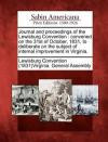 Journal and proceedings of the Lewisburg Convention: convened on the 31st of October, 1831, to deliberate on the subject of internal improvement in Virginia