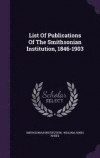 List of Publications of the Smithsonian Institution, 1846-1903