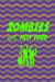 Zombies Hate Fast Food: Blank Lined Notebook ( Zombie ) (Purple And Green Stripes)