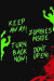 Keep Away, Zombie Inside, Don't Open, Turn Back Now: Blank Lined Notebook ( Zombie ) (Black And Red)