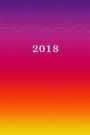 2018: Kalender/Terminplaner: 1 Woche auf 2 Seiten, Format ca. A5, Cover bunt
