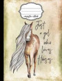 Just a Girl Who Loves Horses Composition Notebook: Wide Ruled Writer's Notebook for School / Work / Journaling