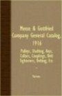 Meese & Gottfried Company General Catalog, 1916 - Pulleys, Shafting, Keys, Collars, Couplings, Belt Tighteners, Belting, Etc.