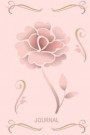 Journal: Rose Gold Unruled (No Lines) Flower Floral Cover Blank Sketchbook: Paper Covered Notebook: Design, Draw & Sketch Pictu