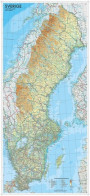 Sverige väggkarta Kartförlaget 1:1, 3 milj, miljö i papptub